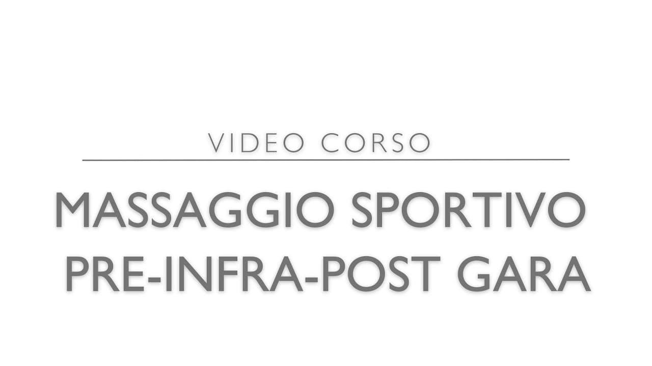 Thumbnail per il video: Video corso di massaggio sportivo
